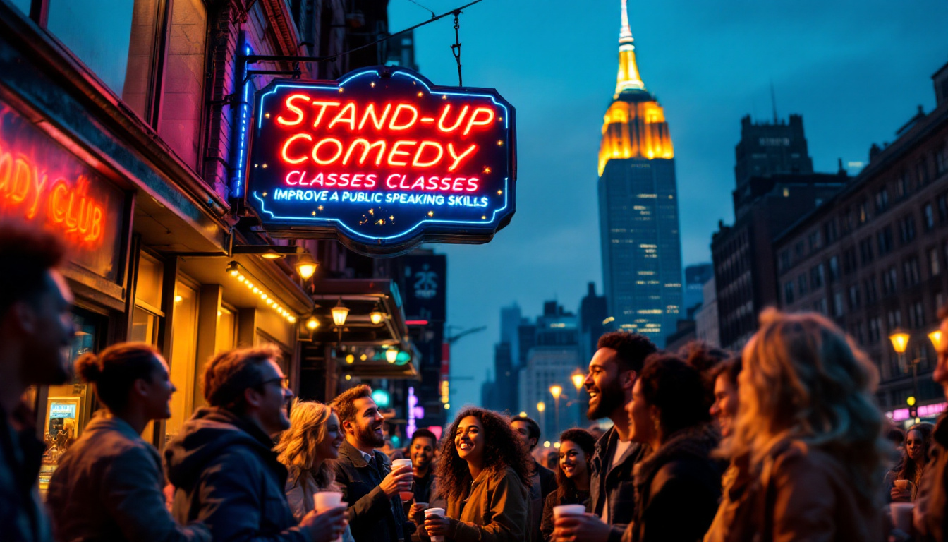 découvrez des cours de stand-up comedy à new york city pour améliorer vos compétences en prise de parole en public. rejoignez-nous dès demain et transformez votre confiance en vous grâce à l'humour !