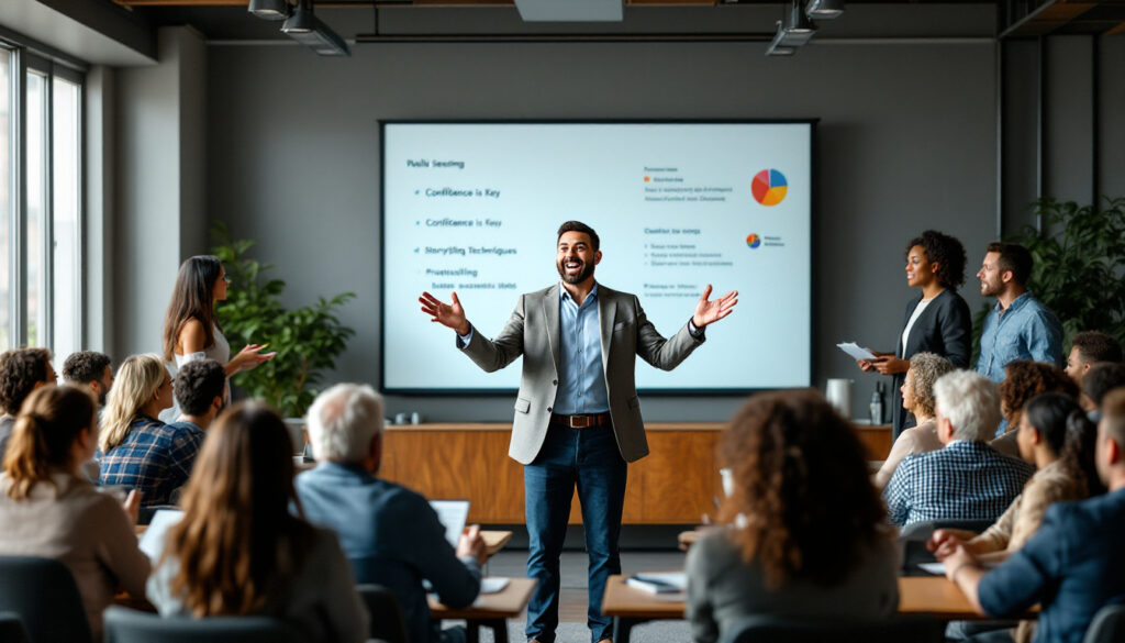 découvrez notre formation en prise de parole en public et apprenez à devenir un orateur captivant. améliorez votre aisance, développez votre confiance et maîtrisez l'art de captiver votre auditoire à travers des techniques éprouvées et des exercices pratiques.