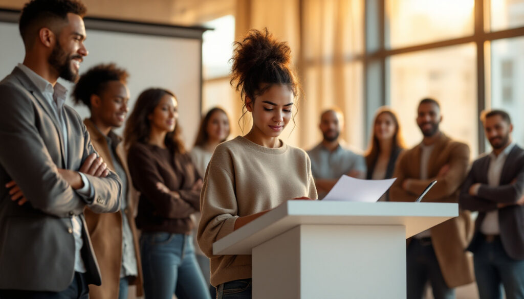 découvrez comment comprendre et surmonter l'anxiété liée à la prise de parole en public. apprenez des techniques efficaces pour vaincre vos craintes et vous exprimer avec confiance lors de vos discours et présentations.