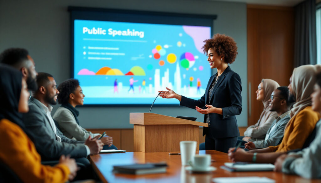 découvrez nos services d'assistance pour améliorer vos compétences en prise de parole en public. que ce soit pour un discours, une présentation ou une réunion, nous vous aidons à gagner en confiance et à captiver votre audience. transformez votre communication et laissez une impact durable grâce à nos conseils personnalisés.